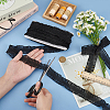 FINGERINSPIRE 10M Polycotton Pleated Elastic Lace Ribbon OCOR-FG0002-62A-01-3