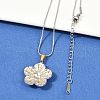 304 Stainless Steel Two Tone Pendant Necklaces for Women NJEW-S445-01D-GP-3