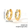 Brass Clear Cubic Zirconia Hoop Earrings VM6429-3-2