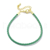 Polyester Cord Braided Bracelet Makings MAK-Z003-01G-22-1
