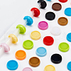 CRASPIRE 120Pcs 12 Colors ABS Plastic Loose Leaf Ring Round Binder Discs FIND-CP0001-34-4