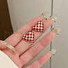 Alloy Enamel Stud Earrings EJEW-Z113-01G-B-1