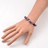 Chip Natural Amethyst Beaded Stretch Bracelets BJEW-JB02148-04-2