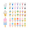 Craftdady 42Pcs 21 Colors Rainbow Resin Pendants CRES-CD0001-04-1