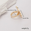 Geometric Texture Zinc Alloy Adjustable Finger Rings for Women US6150-2-3
