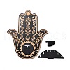Hamsa Hand Wooden Crystal Sphere Display Stands AJEW-G047-01E-6