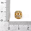 Hollow Barrel Rack Plating Brass Cubic Zirconia European Beads KK-L236-06G-3