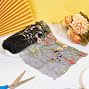 Polyester Embroidery Floral Mesh Fabric OCOR-WH0085-30-5