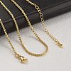 Brass Rolo Chains Necklaces for Women NJEW-D302-22G-1