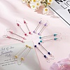 ARRICRAFT 12Pcs 6 Colors Plastic Dangle Earrings EJEW-AR0001-10-5