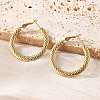 201 Stainless Steel Hoop Earrings EJEW-P304-10G-3