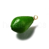 Brass Acrylic Pendants OACR-R006-01G-16-2