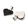 201 Stainless Steel Clay Pendants STAS-R166-02A-P-2