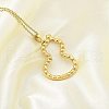 Ion Plating(IP) 304 Stainless Steel Pendant Necklace NJEW-K255-20G-2