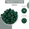 80Pcs Round Silicone Focal Beads SIL-SZ0001-24-40-2