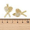 Brass Micro Pave Cubic Zirconia Pendants KK-S526-10G-B-3
