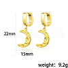 Fashionable Stainless Steel Moon Hoop Earrings PO0320-6