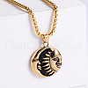 Cool Men's Stainless Steel Moon Sun Yin-yang Pendant Necklaces LE7690-1-1
