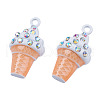 Rack Plating Alloy Enamel Pendants PALLOY-N172-005G-3