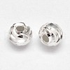 Fancy Cut 925 Sterling Silver Round Beads STER-F012-08B-1