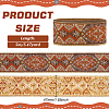 FINGERINSPIRE 5M Ethnic Style Embroidery Polyester Ribbons OCOR-FG0002-20B-2