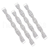 SUPERFINDINGS 4Pcs Alloy Crystal Rhinestone Connector Charms KK-FH0007-46-1