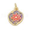 Brass Micro Pave Cubic Zirconia Pendants KK-U068-07G-01-1