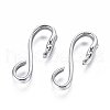 Non-Tarnish 304 Stainless Steel S Hook Clasps STAS-F227-14-P-1