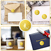34 Sheets Self Adhesive Gold Foil Embossed Stickers DIY-WH0509-063-4