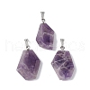 Natural Amethyst Pendants G-F739-03P-01-1