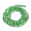 Transparent Electroplate Glass Beads Strands GLAA-Q099-A01-03-2