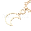 Sun & Moon Alloy Pendant Necklace & Asymmetrical Hoop Earring Sets FS-WG43B09-01-5