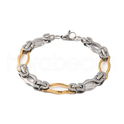 201 Stainless Steel Link Chain Bracelets BJEW-B078-113GP-1