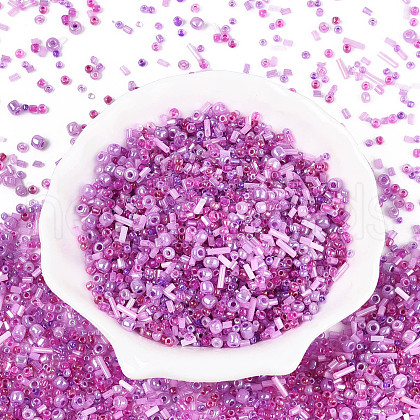 Electroplate Glass Seed Beads GLAA-SZC0007-02A-1
