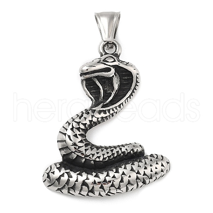 304 Stainless Steel Pendants STAS-V008-04AS-1