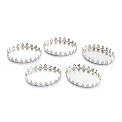 Non-Tarnish 304 Stainless Steel Cabochon Settings STAS-Y001-07B-P-1