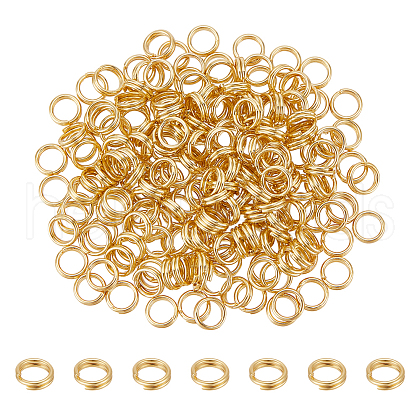 Unicraftale 200Pcs Brass Split Rings FIND-UN0016-25A-1