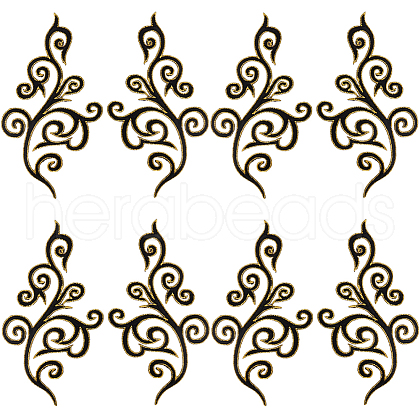 Ethnic Style Flower Pattern Computerized Embroidery Appliques PATC-WH0010-36C-1