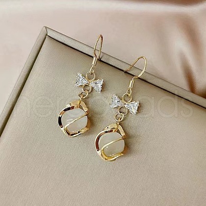 Alloy Rhinestone Dangle Earrings FS-WGE0AD6-26-1