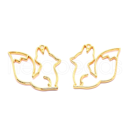 Hollow Alloy Open Back Bezel Pendants PALLOY-WH0080-34G-RS-1