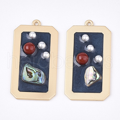 Epoxy Resin Pendants RESI-S365-67B-1