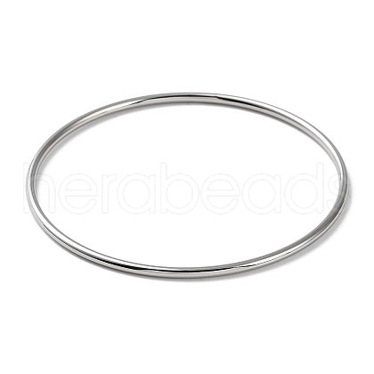 Non-Tarnish 304 Stainless Steel Simple Plain Bangle for Women BJEW-F461-01I-P-1