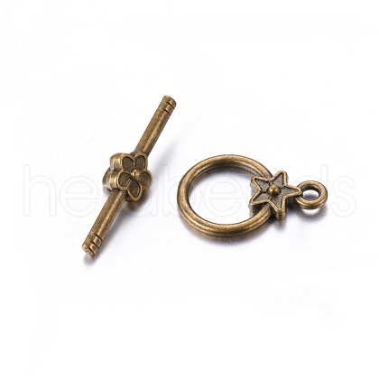 Tibetan Style Toggle Clasp X-MLF1075Y-NF-1