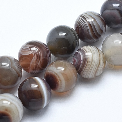 Natural Botswana Agate Beads Strands G-E483-11B-4mm-1