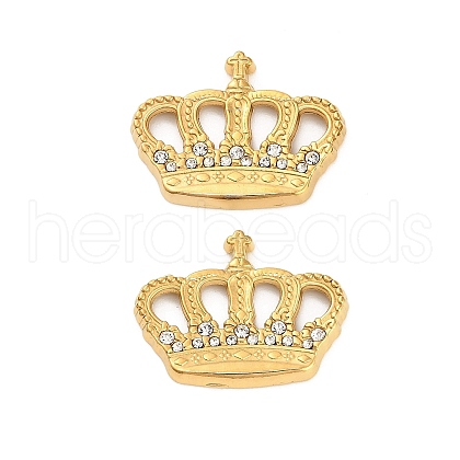 304 Stainless Steel Rhinestone Pendant STAS-U047-31G-1