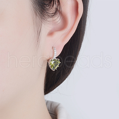 Brass Cubic Zirconia Clip-on Earrings WGDCDFF-07-1