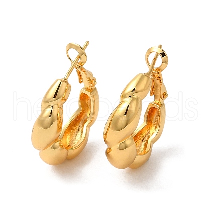Rack Plating Brass Hoop Earrings EJEW-R151-06G-1