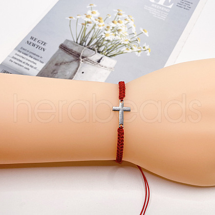Alloy Cross Link Bracelets for Men Women WGE4022-04-1