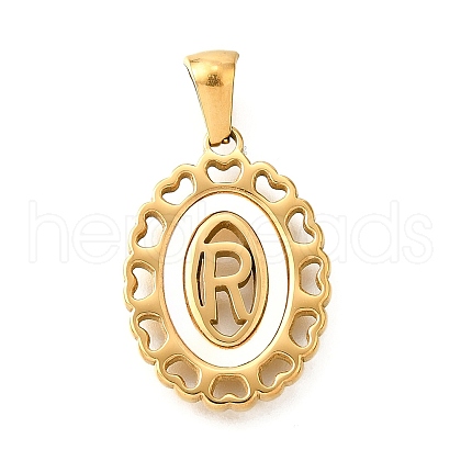 Golden 304 Stainless Steel Pendants STAS-K300-02G-R-1