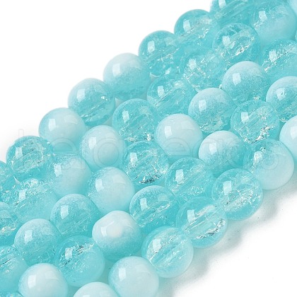 Crackle Glass Beads Strands X1-GLAA-U001-8mm-08-1